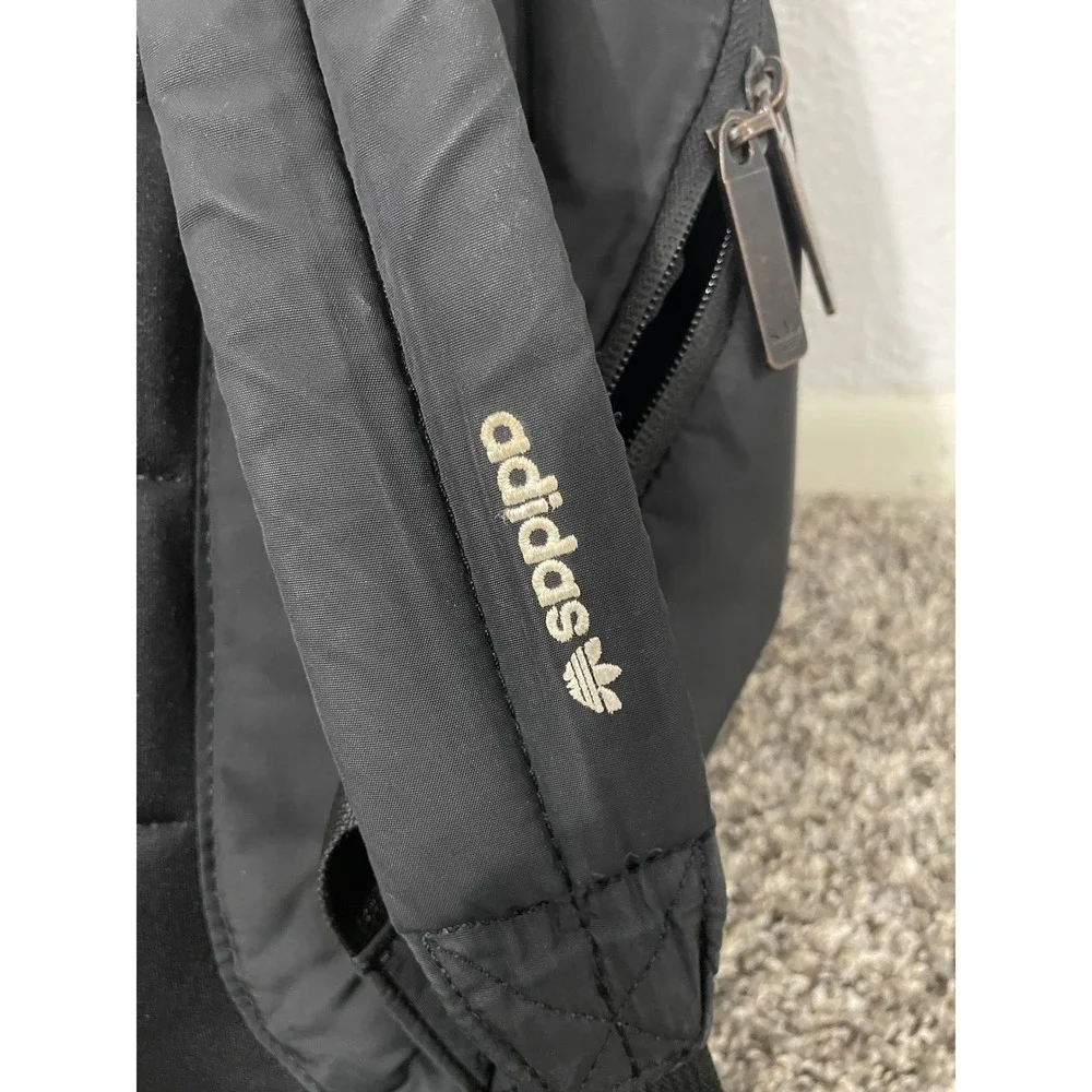 Adidas‎ Originals Trefoil Backpack Black Blue Recycled Polyester 3-Stripes Bag